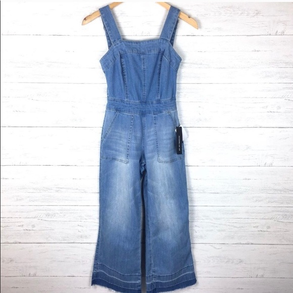 Denim jumpsuit bodysuit - Picture 2 of 7